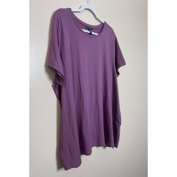 Eileen Fisher T-Shirt Women's Plus Size 3X Purple Short Sleeve Tee Top - Picture 2 of 12